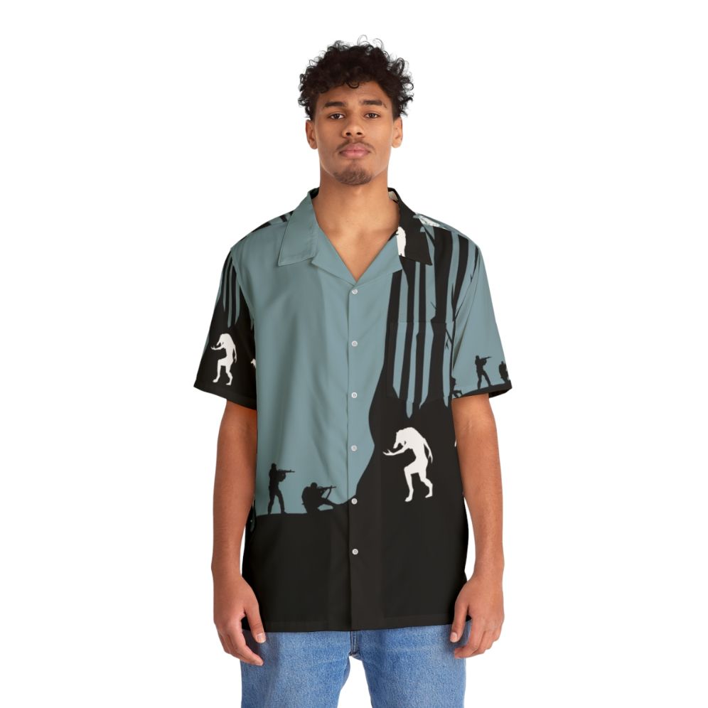 Dog Soldiers werewolf-themed Hawaiian shirt - People Front