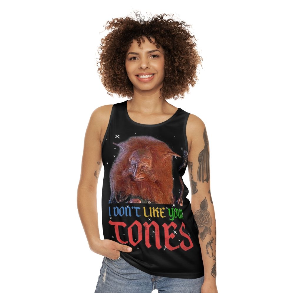 "I Don't Like Your Tones" retro 80s unisex tank top - women