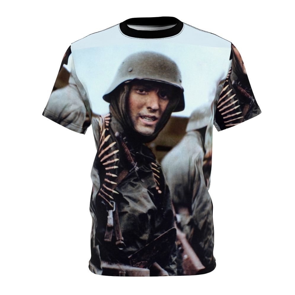 Colorized photograph of the Battle of the Bulge on a high-quality t-shirt