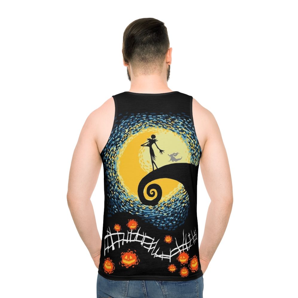 Starry Nightmare Jack Skellington Unisex Tank Top - men back