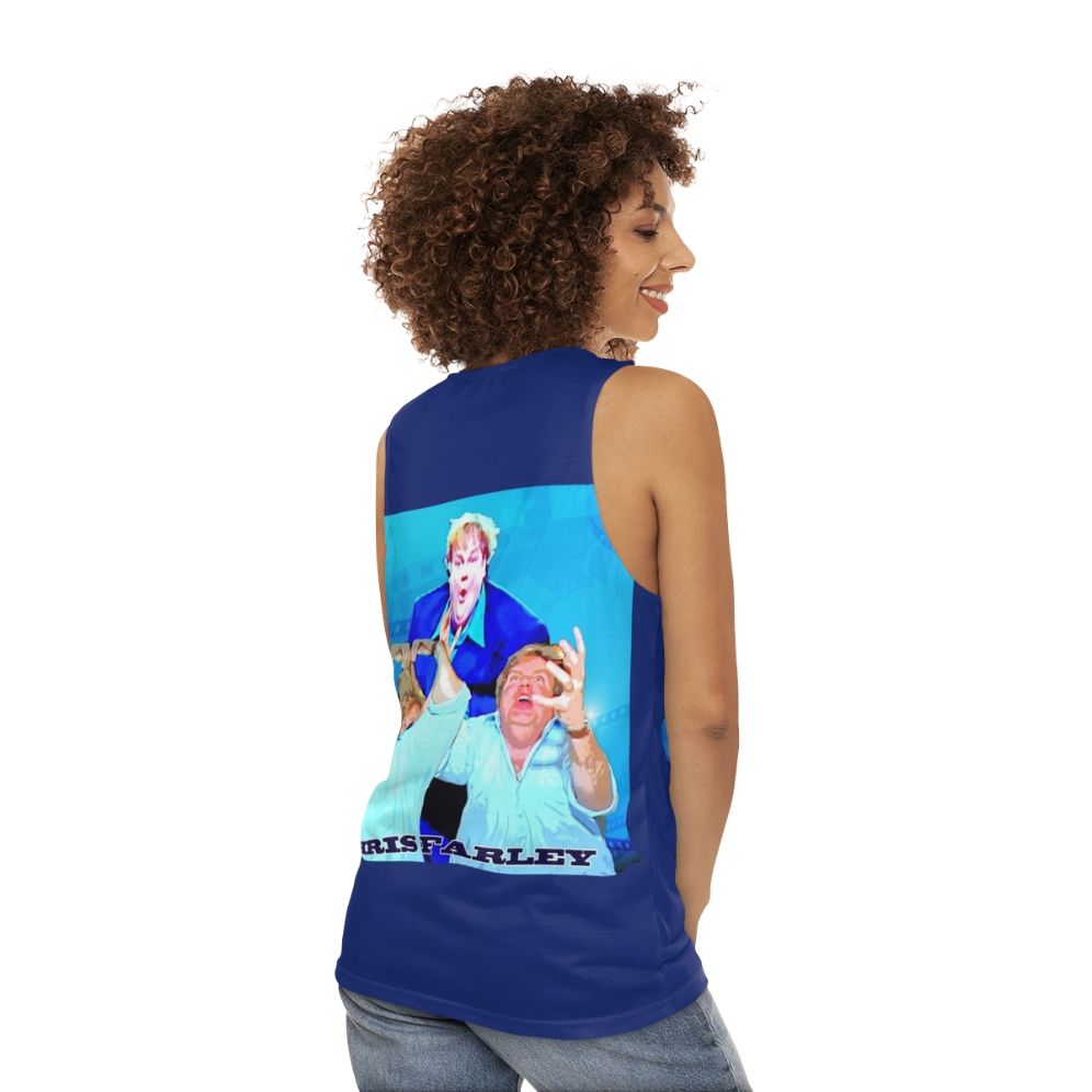 Chris Farley 90s Comedy Tank Top - women back