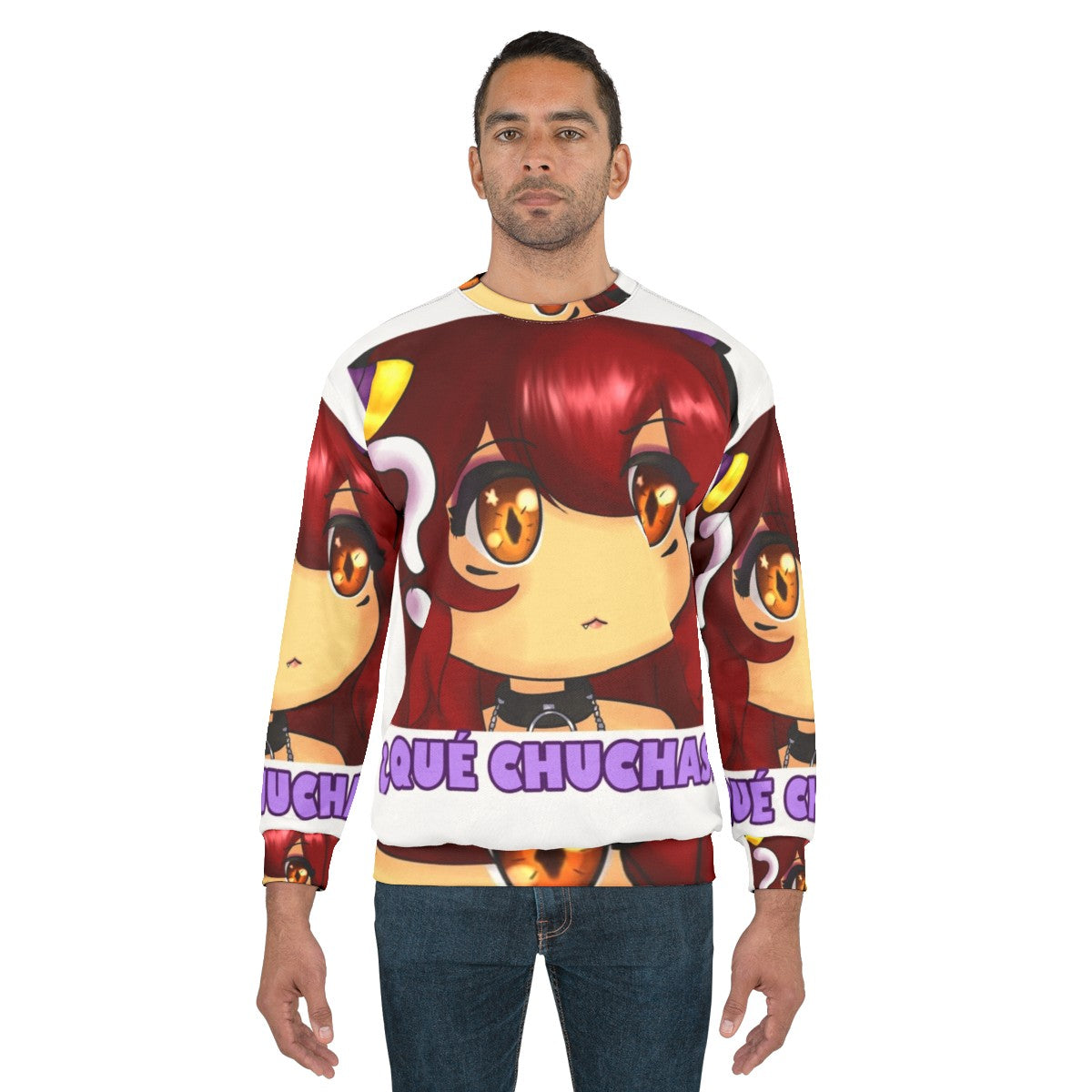 Yuro anime girl "What The Hell?" sweatshirt - men