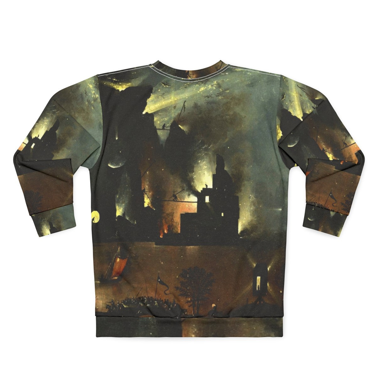 Hieronymus Bosch "Hell" Sweatshirt featuring surreal religious art - Back