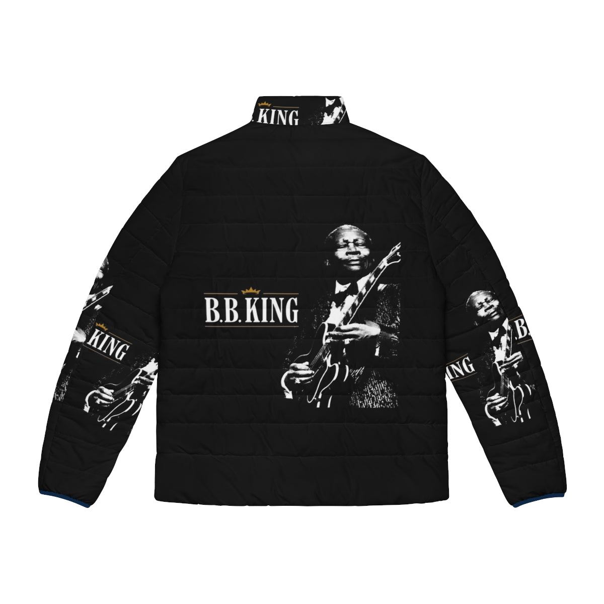 BB King inspired blues music puffer jacket - Back