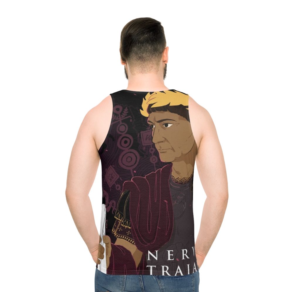 Trajan Unisex Roman Emperor Ancient History Tank Top - men back