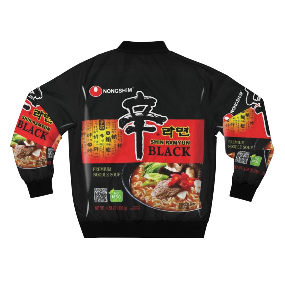 Shin Ramyun Black Instant Ramen Bomber Jacket - Back