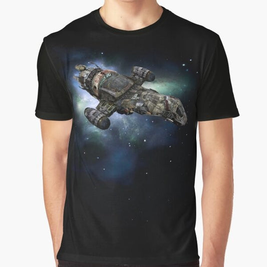 Firefly graphic t-shirt with Serenity ship design