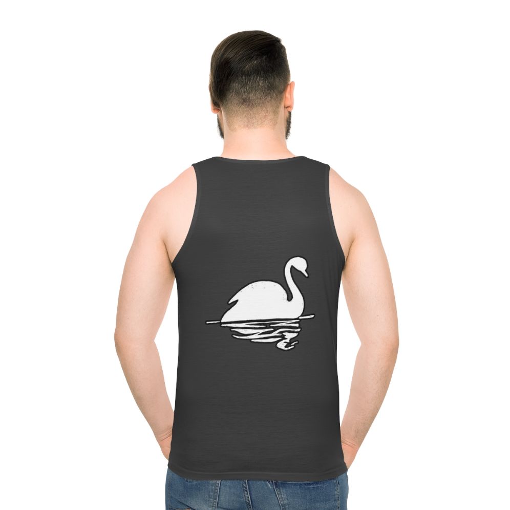 Unisex tank top featuring a beautiful swan design - men back