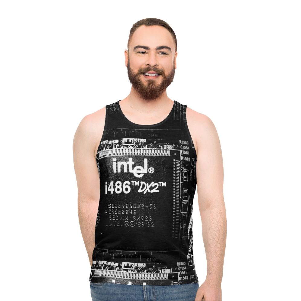 Vintage I 486 DX2 Microprocessor Tank Top - men