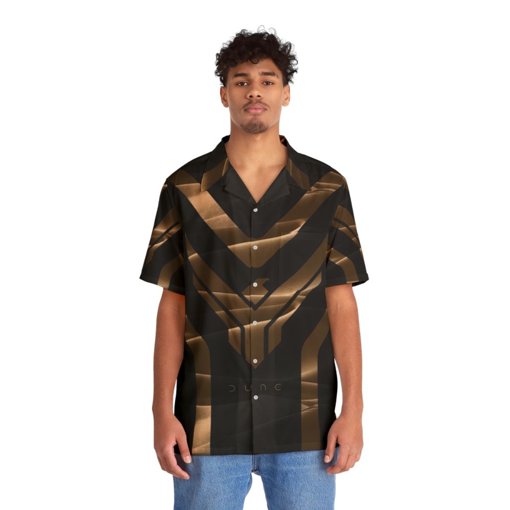 Dune Atreides AOP 4 Hawaiian Shirt with Dune movie-inspired design - People Front