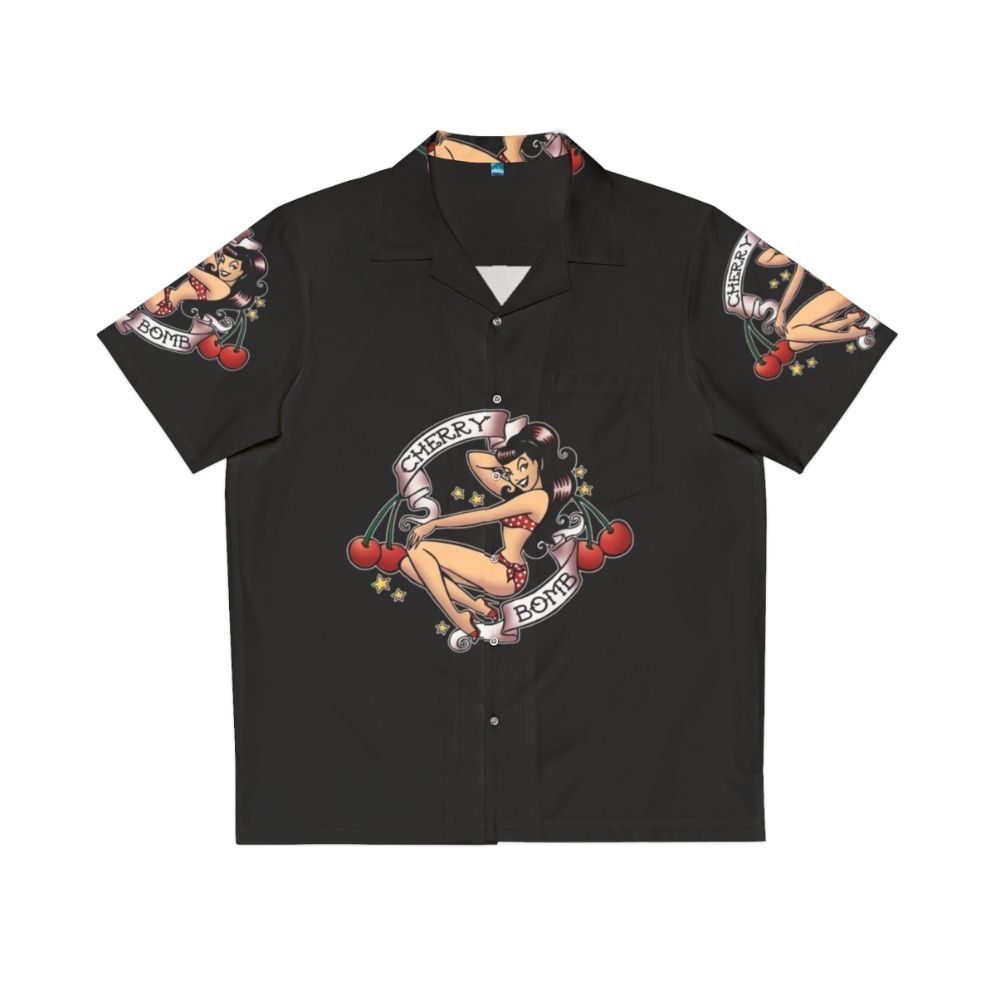 Retro cherry bomb Hawaiian shirt