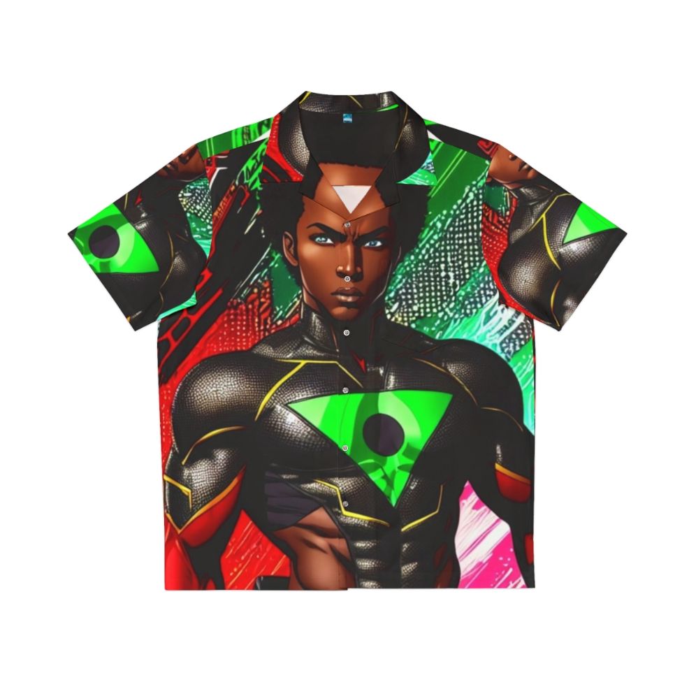 Black Superhero Hawaiian Shirt