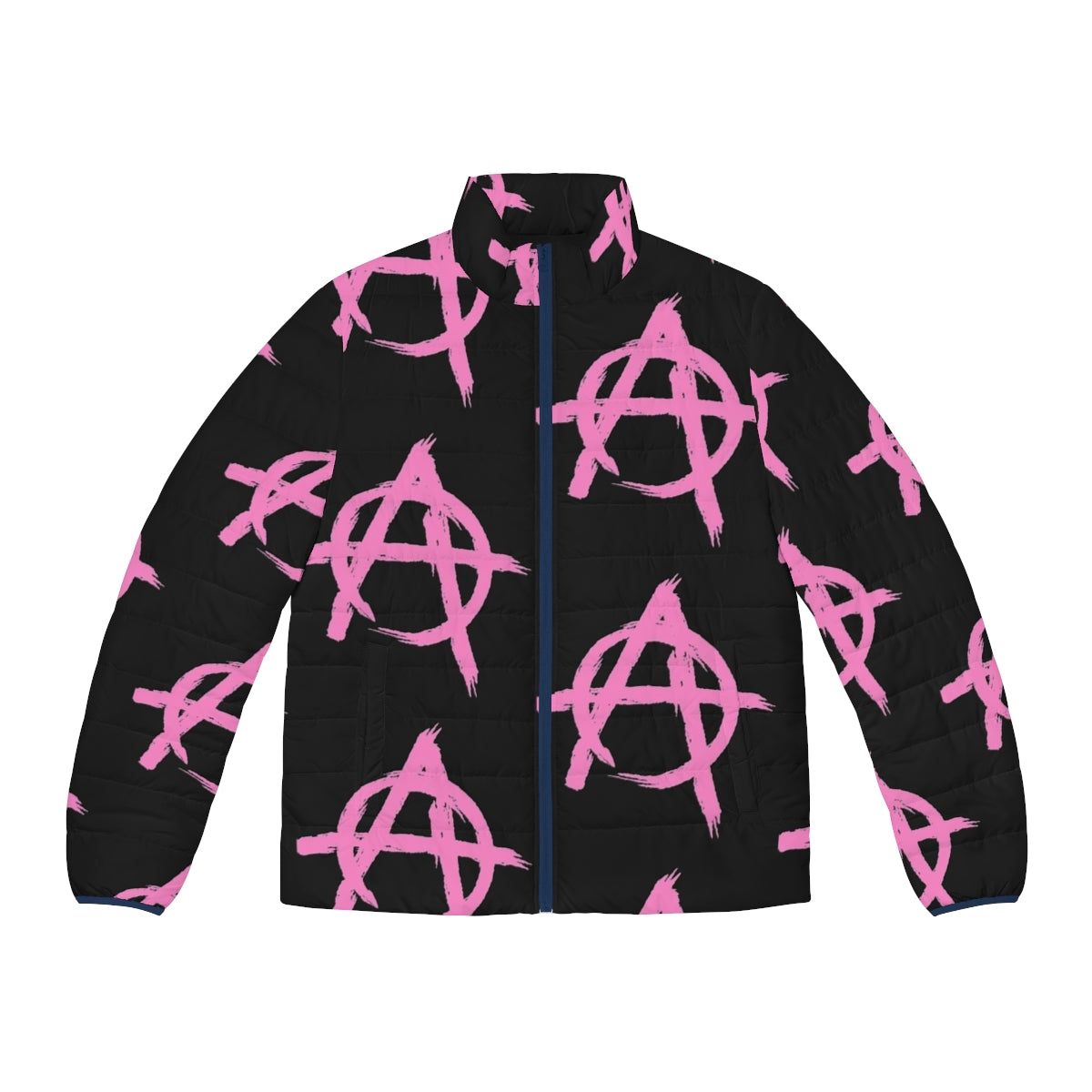 Pink Anarchy Puffer Jacket inspired by Machine Gun Kelly's "Tickets to My Downfall" album