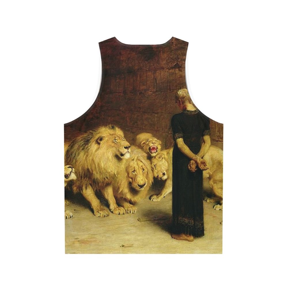 Vintage Christian Daniel in the Lions Den Unisex Tank Top - Back