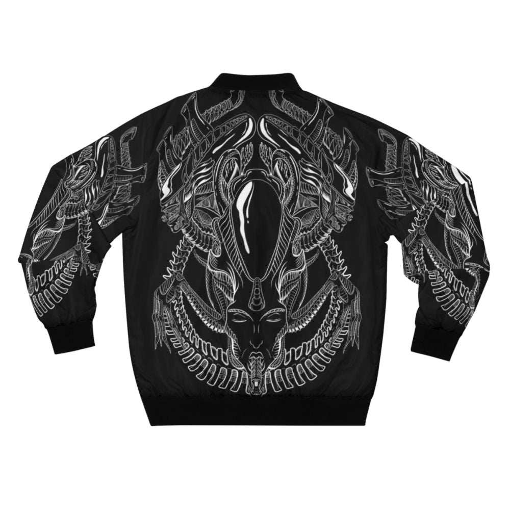 Xenomorph Alien HR Giger Retro Grappler Bomber Jacket - Back