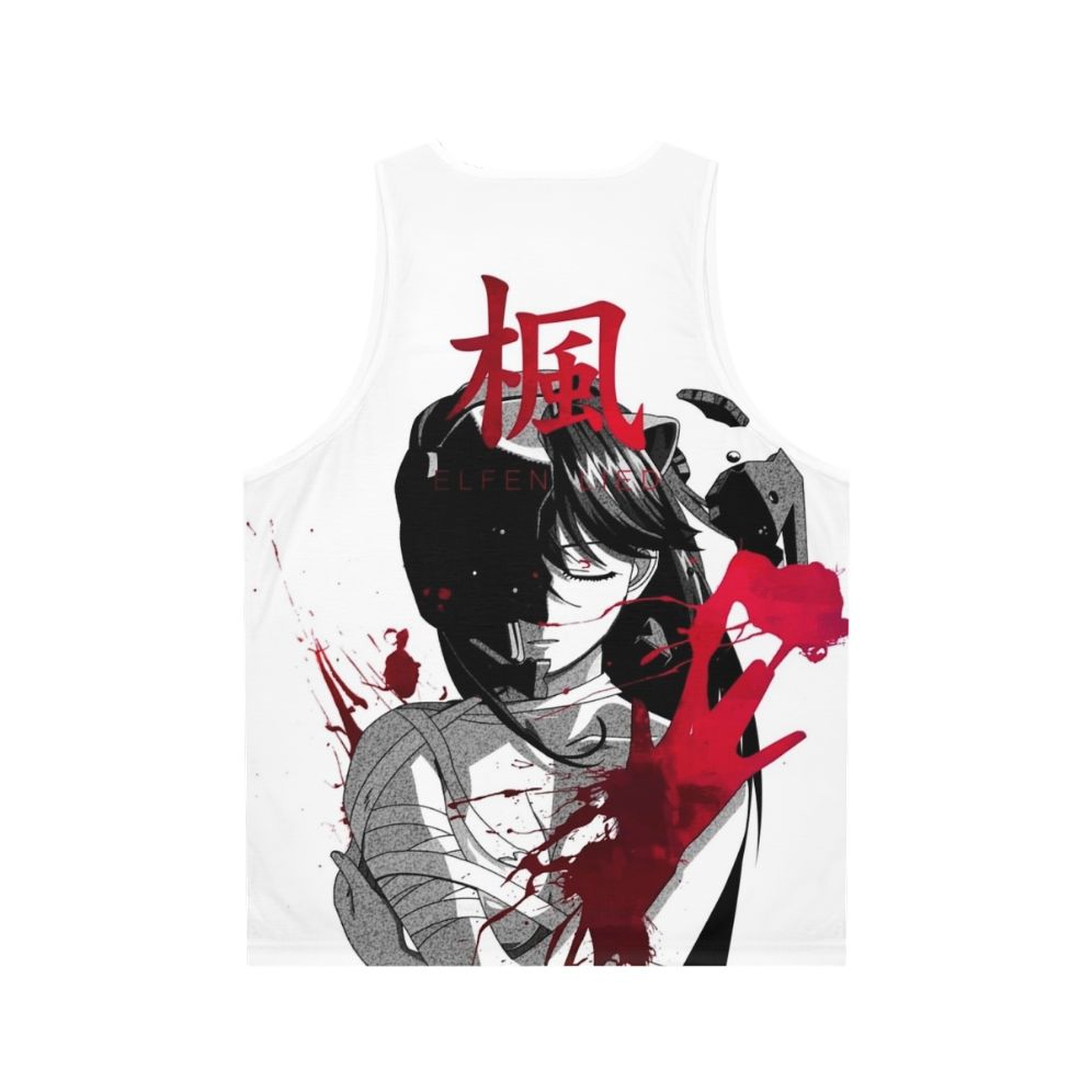 Dark monochrome anime manga elfen lied tragedy unisex tank top - Back