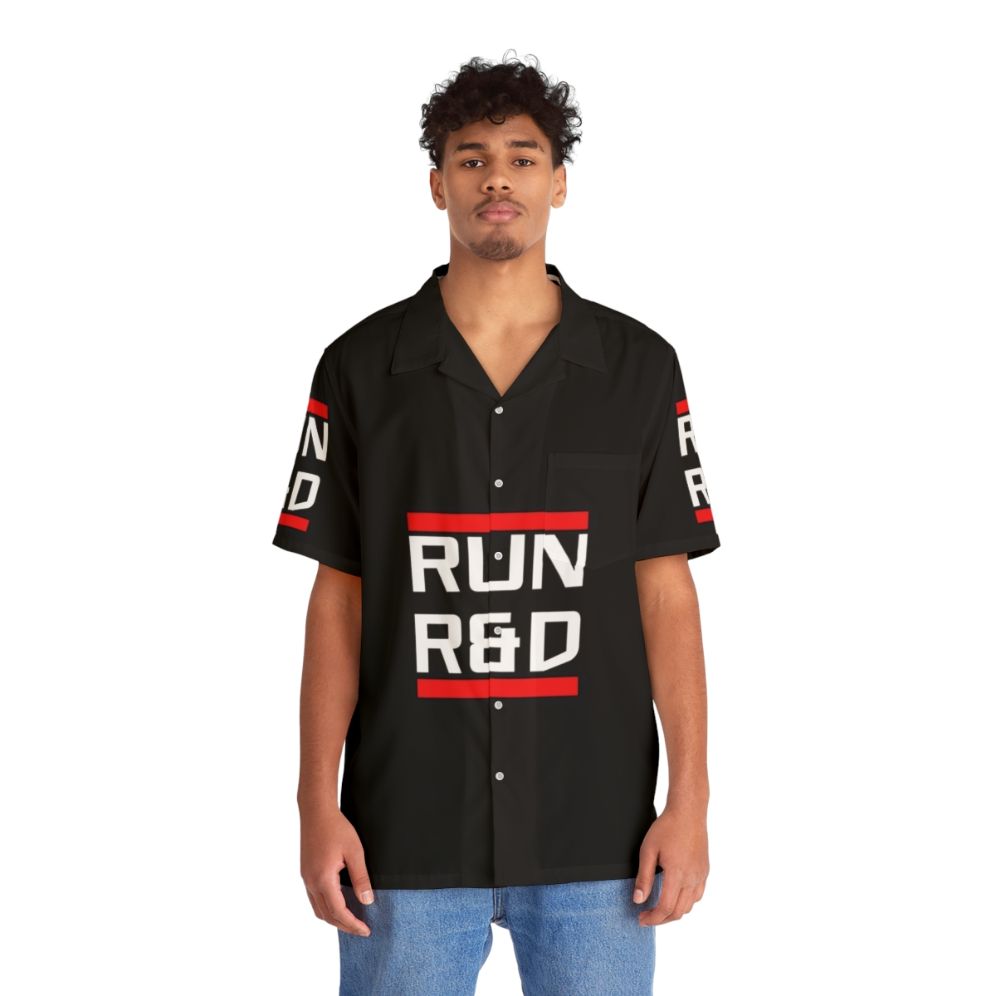 Cyberpunk-themed Run R D Hawaiian Shirt - People Front