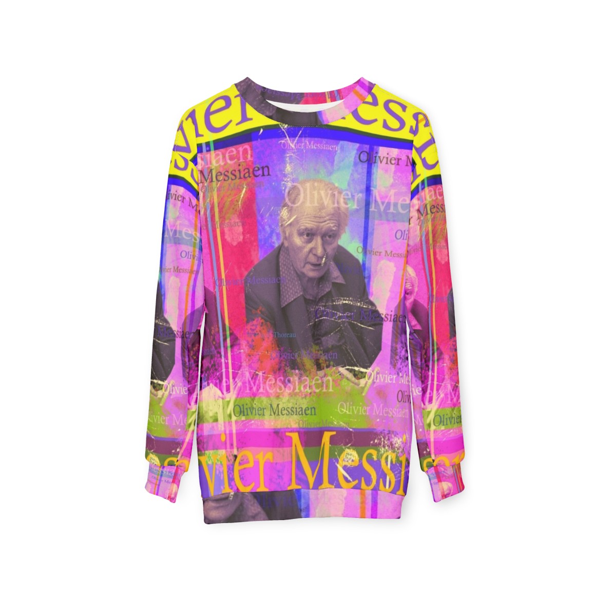 Olivier Messiaen Portrait Aesthetic Sweatshirt - hanging