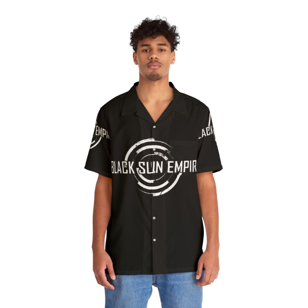 Black Sun Empire Logo Hawaiian Shirt - People Front