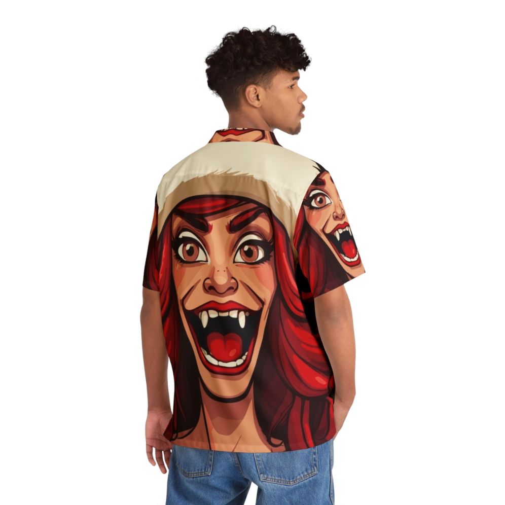 Vibrant Santa Big Mouth Hormone Monster Hawaiian Shirt - People Back