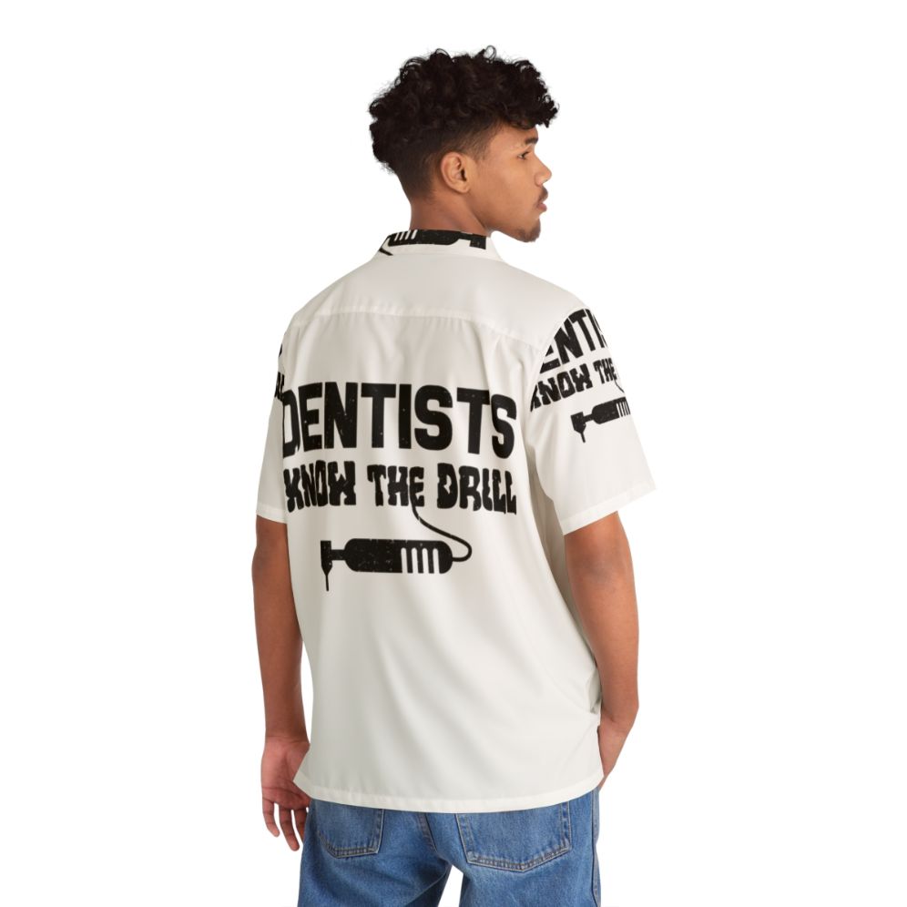 Dentists' Hawaiian Shirt featuring dental profession theme - People Back