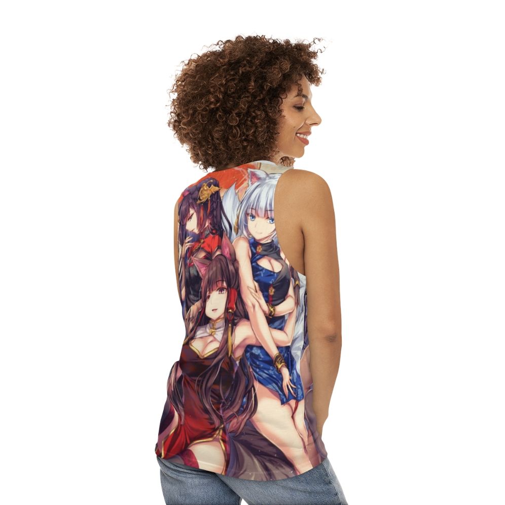 Sakura Sisters Anime Unisex Tank Top - women back