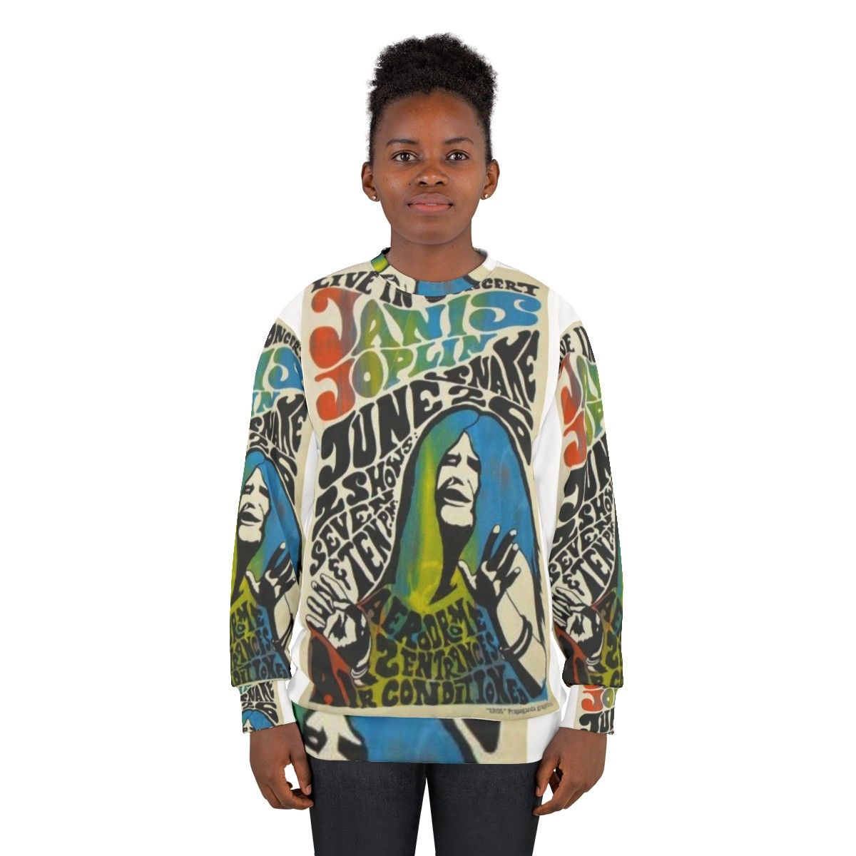 Janis Joplin Concert Poster Sweatshirt - women