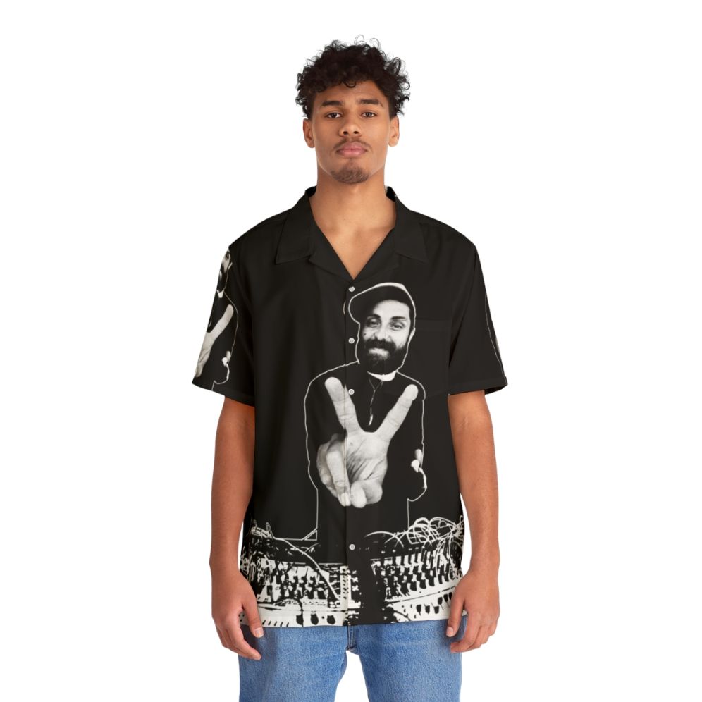 Derek F Cks 2.0 Hawaiian Shirt with Pretty Lights and Analog Synthesizer Motifs - People Front