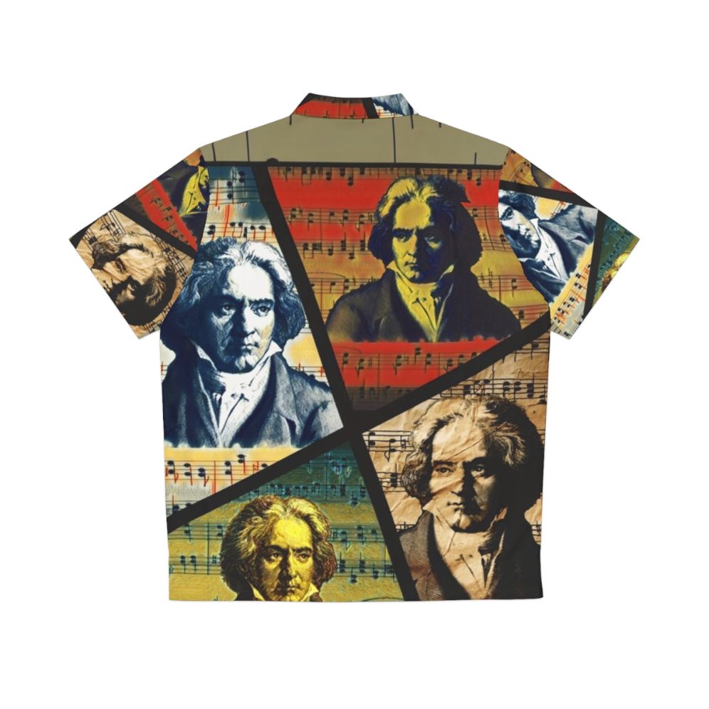 Beethoven Painting Collage Hawaiian Shirt - Back