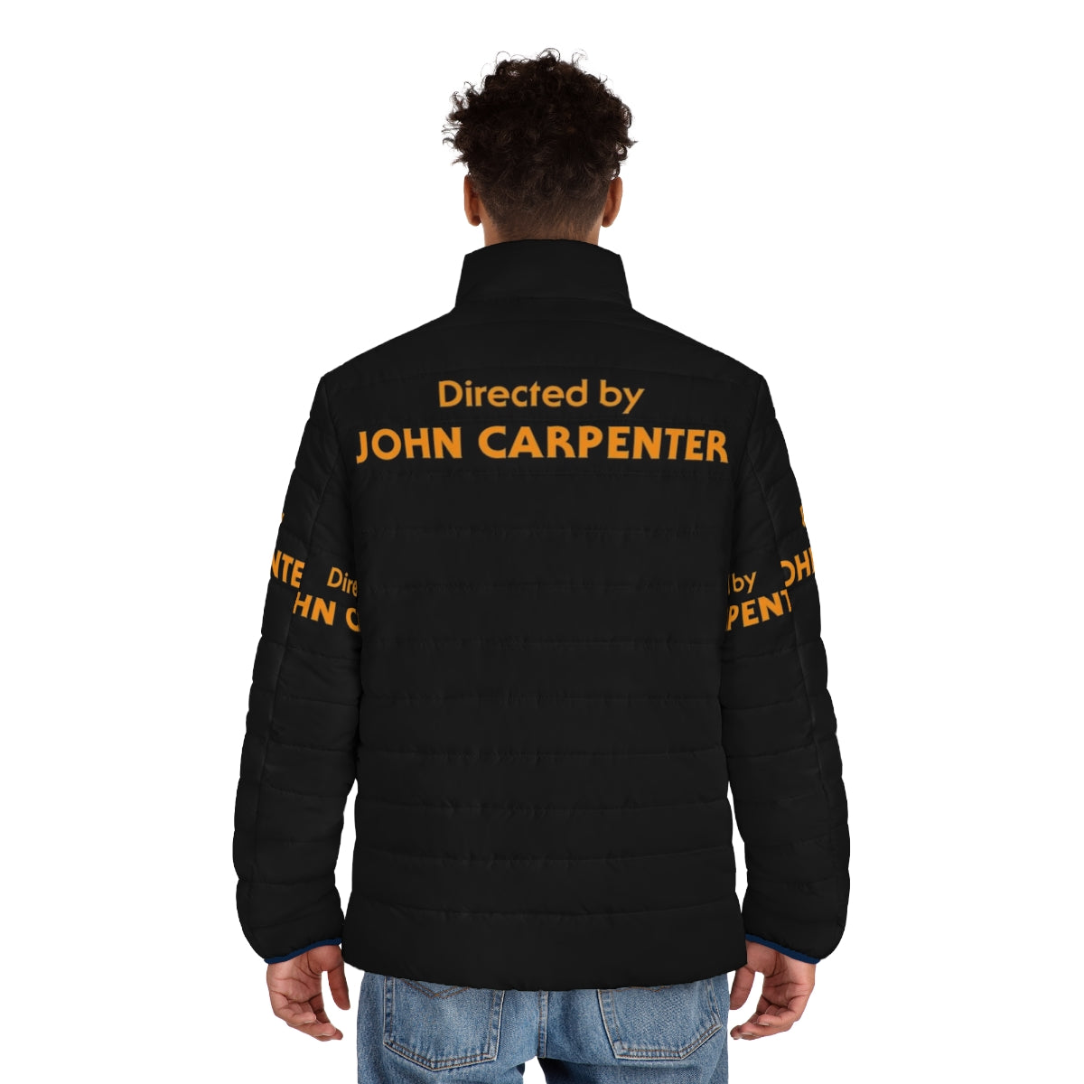 Halloween John Carpenter Puffer Jacket featuring the iconic slasher film - men back