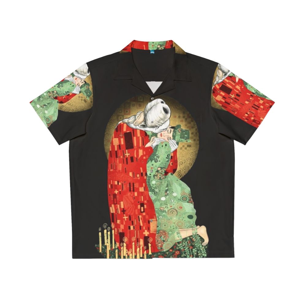 Dracula's Bloody Kiss Hawaiian Shirt - Vampire Inspired Horror Romance Design