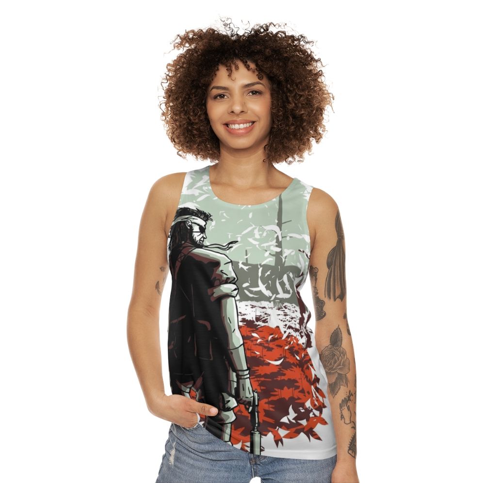 Unisex Big Boss Metal Gear Snake Graphic Tank Top - women