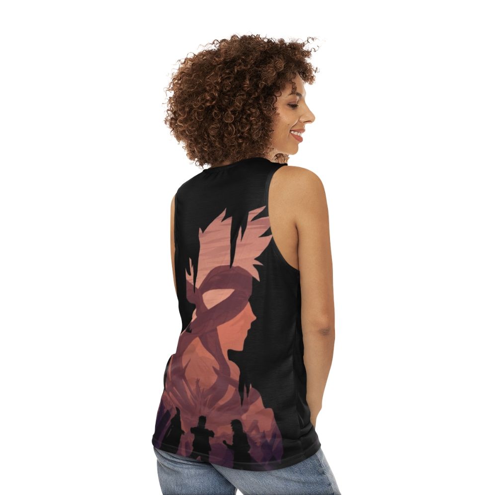 Unisex Anime Manga Hero Tank Top - women back