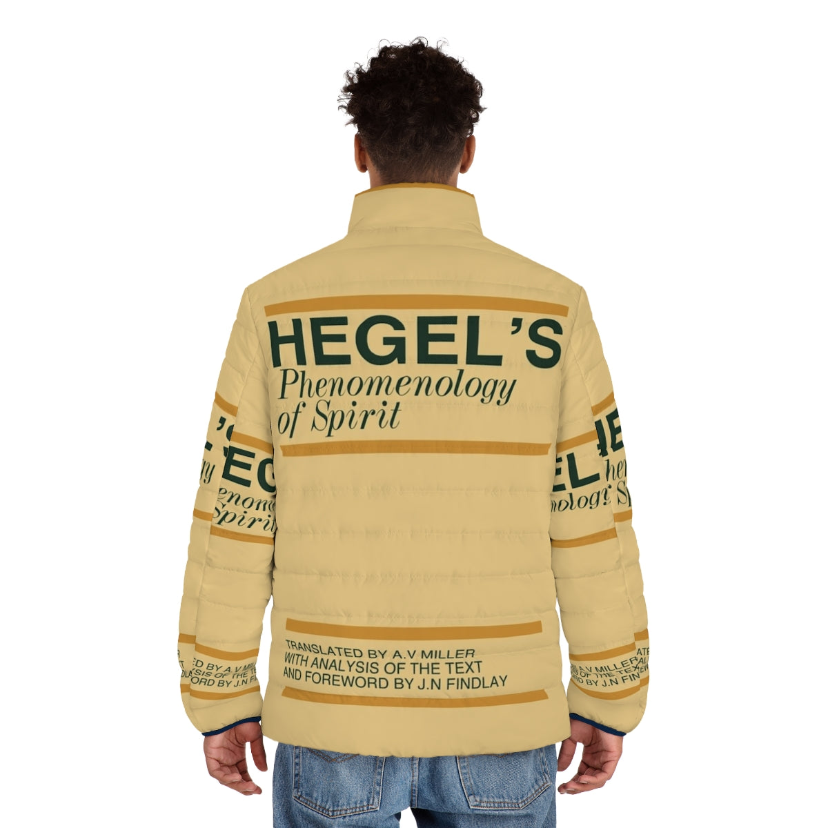 Hegel's Phenomenology of Spirit Puffer Jacket - men back