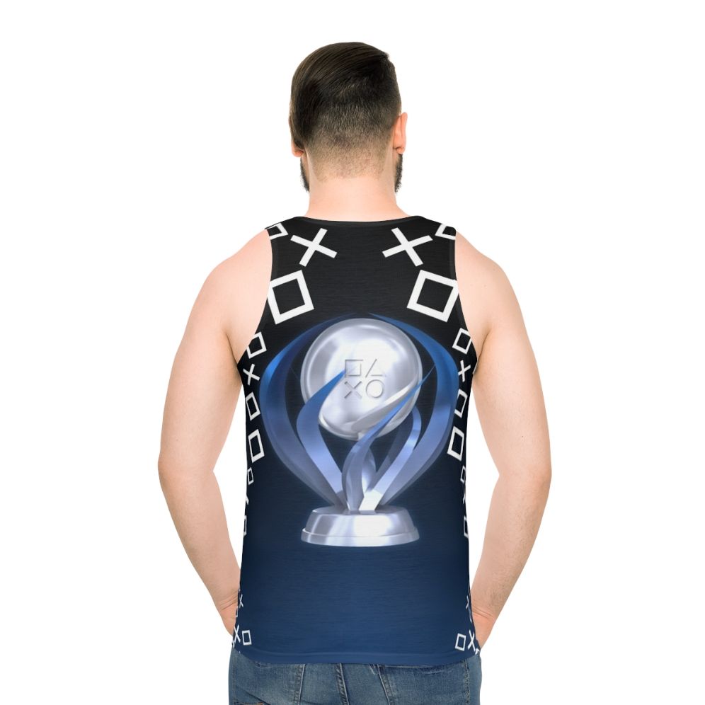 Platinum Trophy Unisex Gaming Tank Top - men back