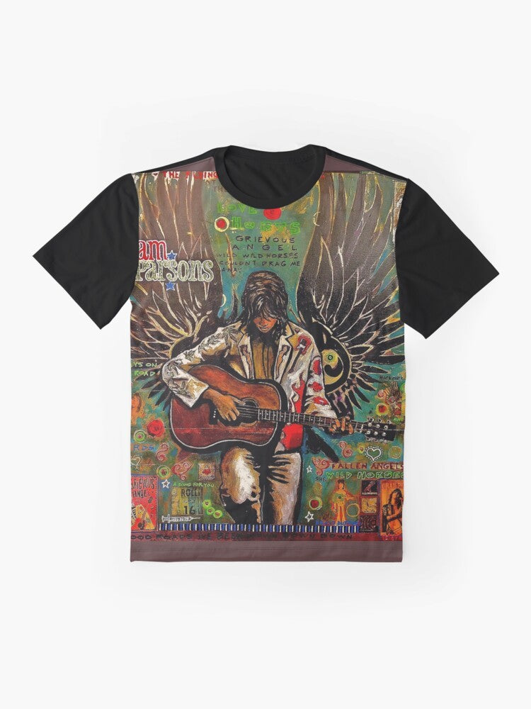 Gram Parsons Songwriter Graphic T-Shirt - Flat lay