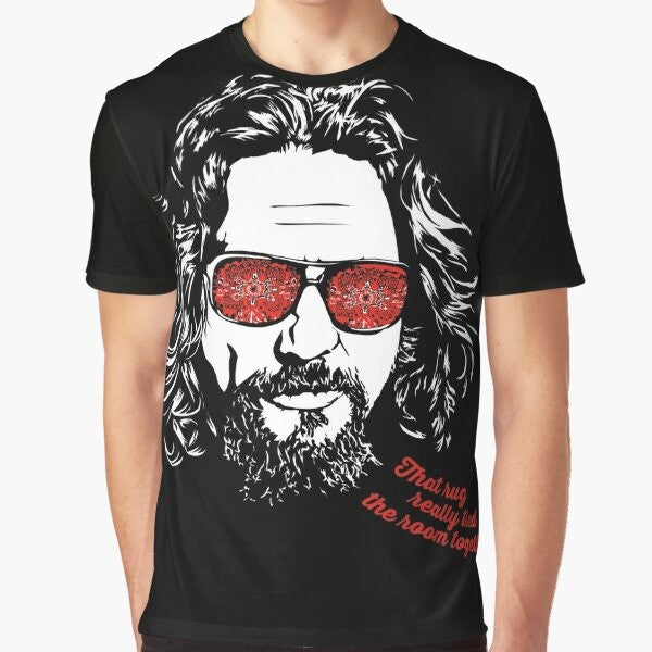 The Big Lebowski graphic t-shirt featuring the iconic character The Dude, played by Jeff Bridges