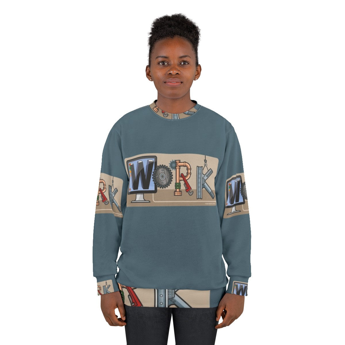 Durable work sweatshirt for industrial and construction professionals - women