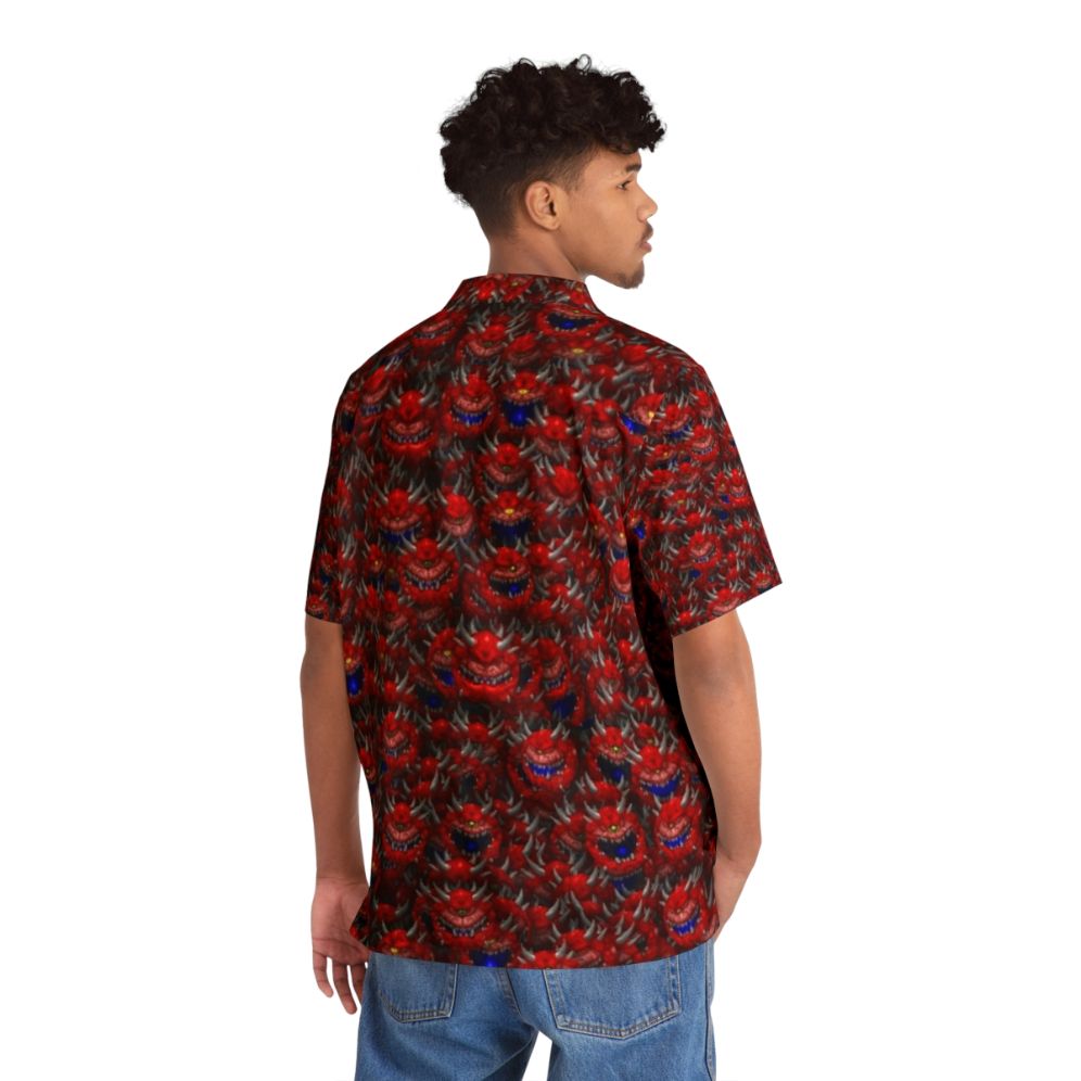 Cacodemon from Doom video game inspired Hawaiian shirt - People Back