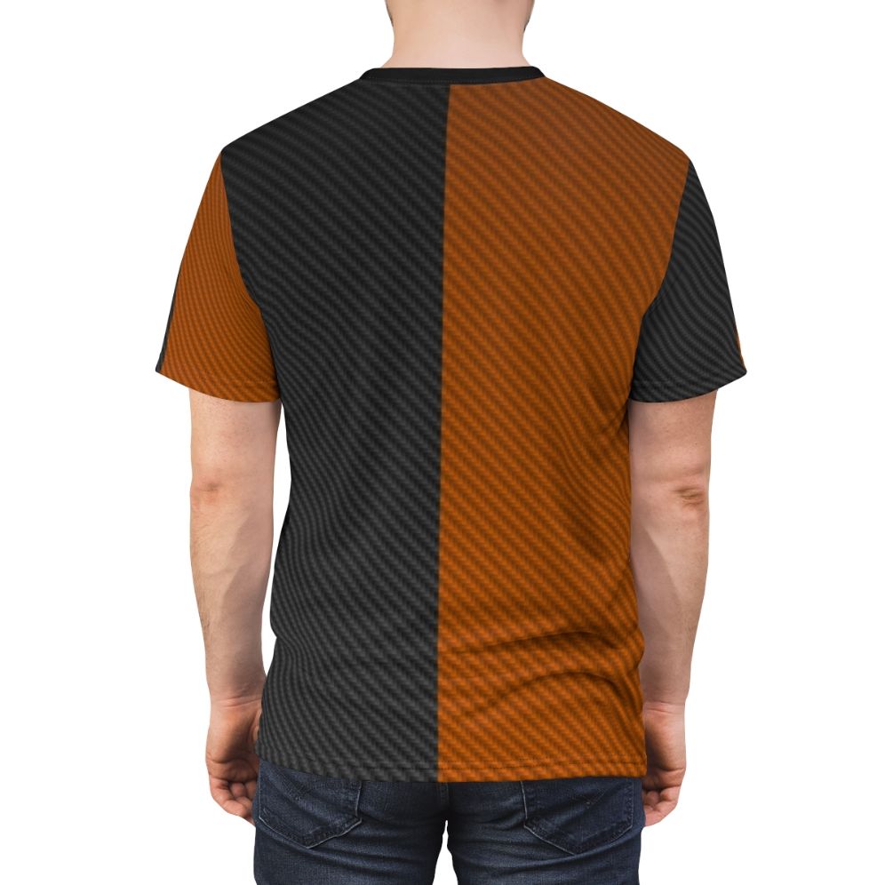 Textured Deathstroke villain t-shirt with an iconic superhero and Batman inspired design - men back