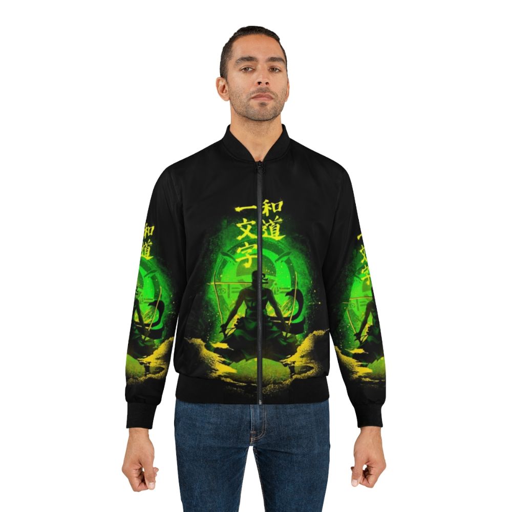 Anime Zoro Bomber Jacket with Roronoa Zoro Design - Lifestyle