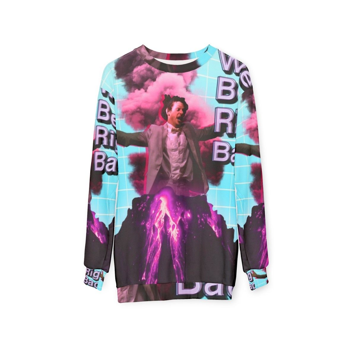 Retro Vaporwave Eric Andre Aesthetic Sweatshirt - hanging