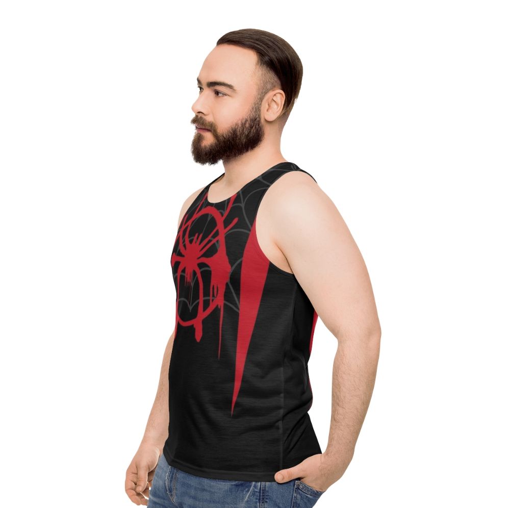 Miles Morales Spider-Verse Superhero Unisex Tank Top - men side