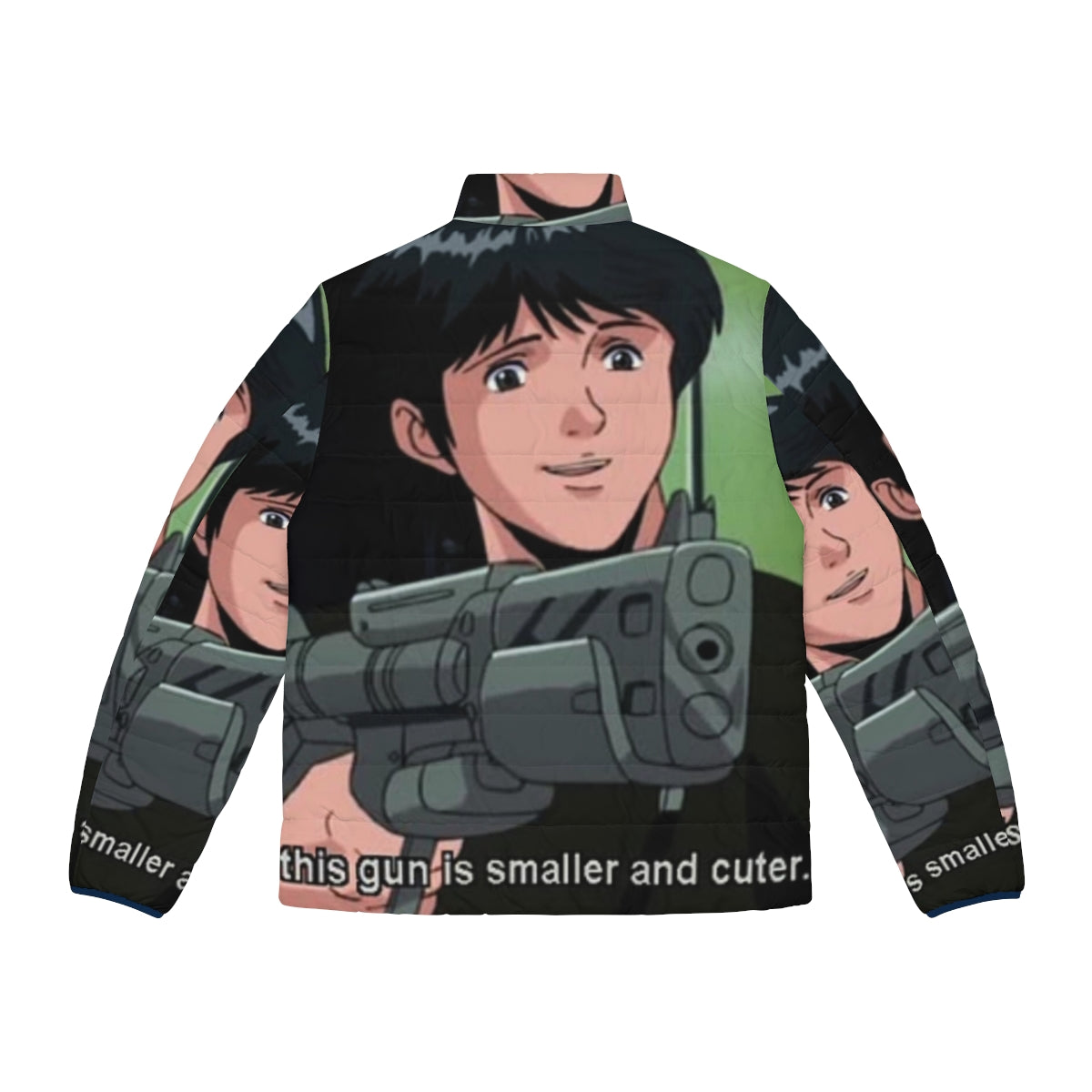 Puffer jacket featuring a design inspired by the character Yang Wenli from the anime "Legend of the Galactic Heroes" - Back