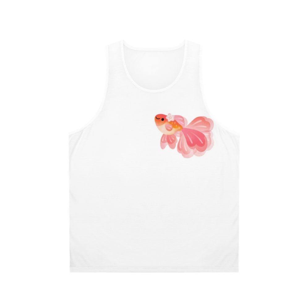 Cherry Blossom Goldfish Unisex Tank Top