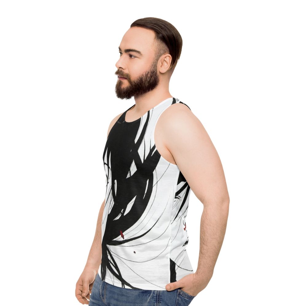 Unisex Tank Top with Mass of Fermenting Dregs Band Logo - men side