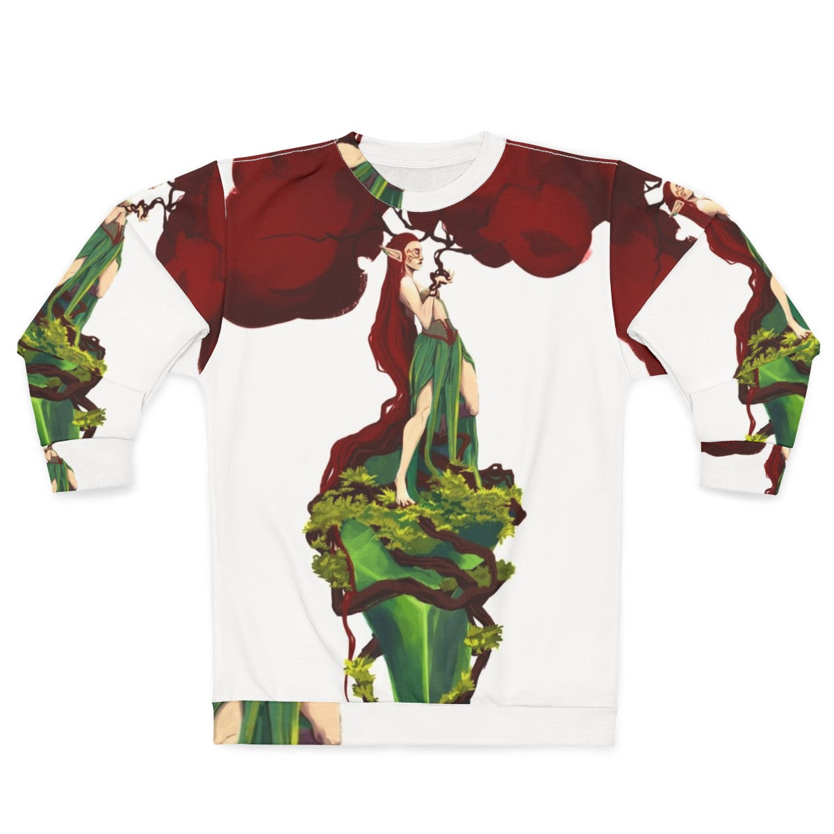 Red tree design sweatshirt