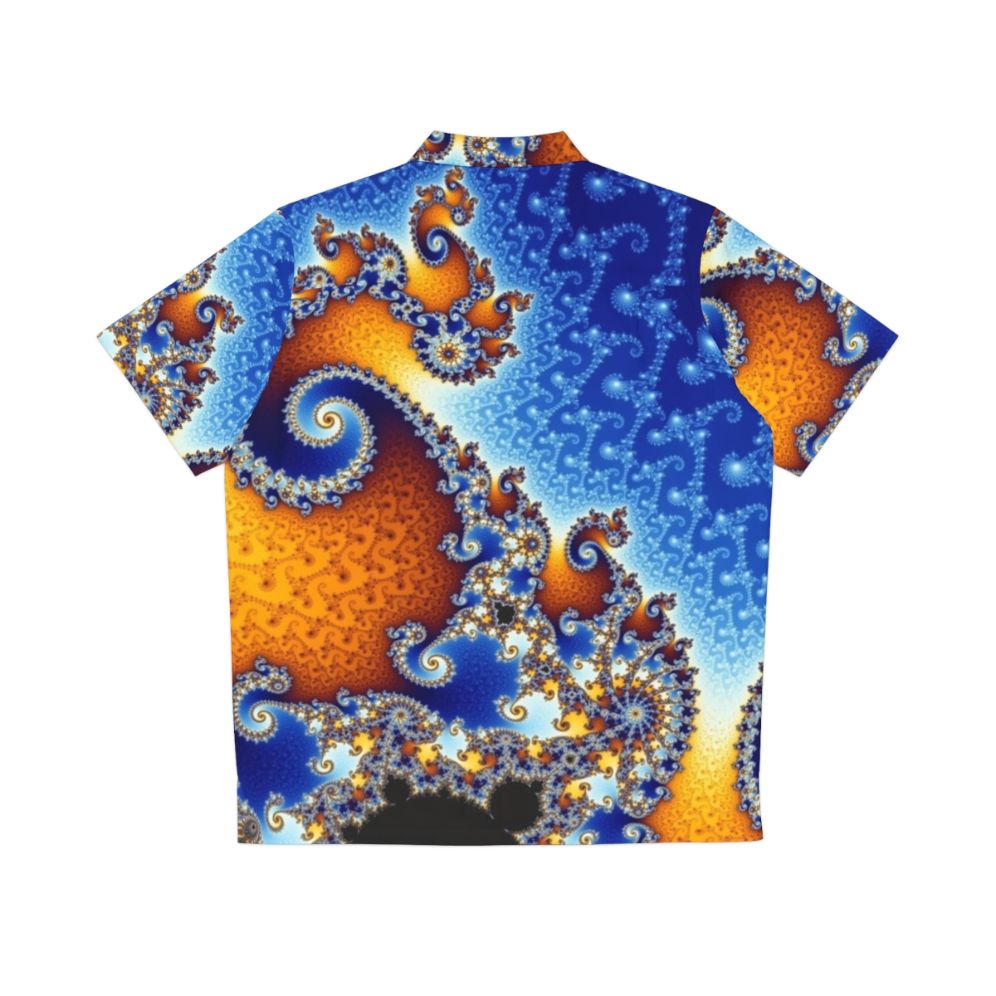 Mandelbrot Set Hawaiian Shirt featuring intricate fractal pattern - Back