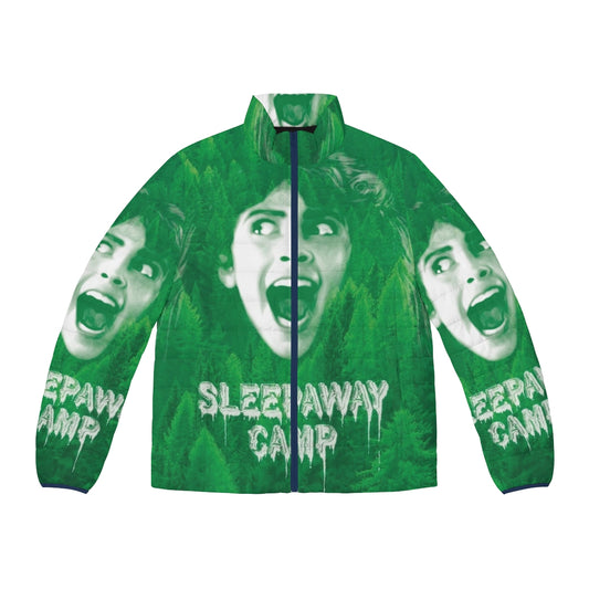 Sleepaway Camp Forest Puffer Jacket with Retro 80s Horror Movie Vibes