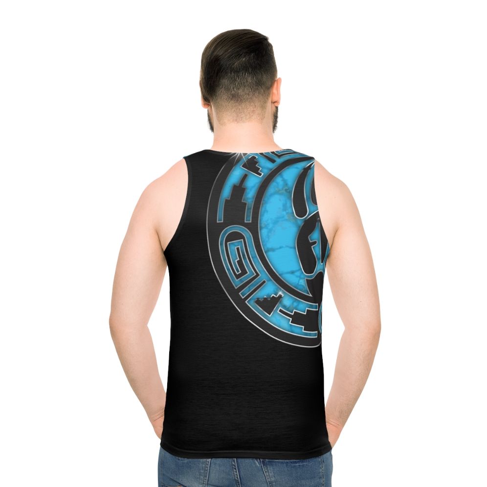 Hopi Bear Paw Native American Unisex Tank Top - men back